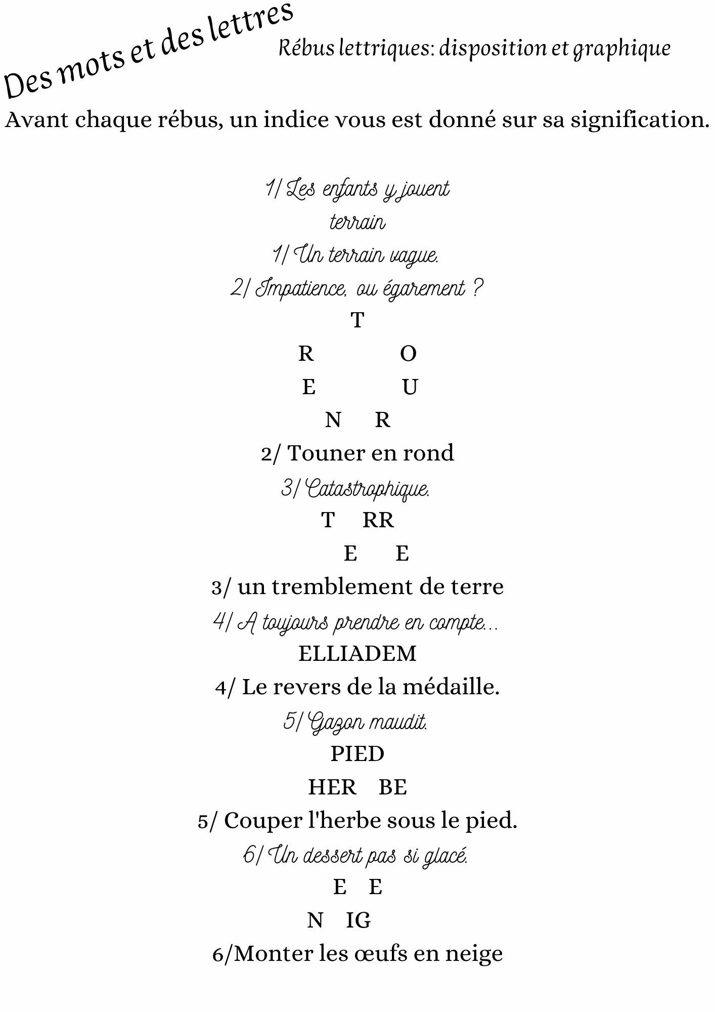 des mots & des lettres